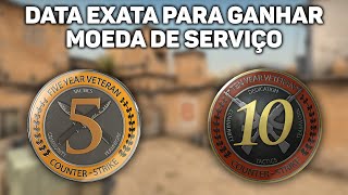 COMO DESCOBRIR A DATA EXATA DA SUA MEDALHA DE 5 E 10 ANOS DO CSGO [upl. by Annaul]