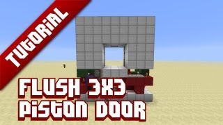 Minecraft Tutorial Flush 3x3 Piston Door [upl. by Avaria]