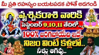 వృశ్చికరాశి వారికి ఈ నెల 91011వ తేదీలలో జరగబోయేది ఇదే Vruschika rashi September 2024  astrology [upl. by Guerra]