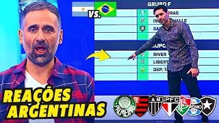 MEDO REAÇÕES DA TV ARGENTINA COM O SORTEIO DA LIBERTADORES [upl. by Patience459]