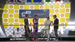 GP2 2012  SPA Francorchamps podium Main Race [upl. by Rickie]