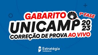 Gabarito UNICAMP 2023  1ª Fase – Correção de prova AO VIVO [upl. by Hahcim]