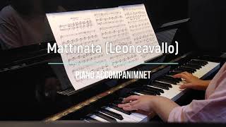 Mattinata Leoncavallo  Piano Accompaniment 피아노 반주 mr [upl. by Annaihs]