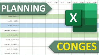 Planning Excel automatique pour le salarié et ses congés [upl. by Mulac135]