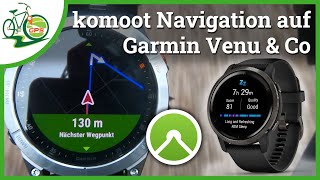 Echte komoot Navigation auf Garmin ⌚ Venu komoot Zielführung 🏁 [upl. by Aon]