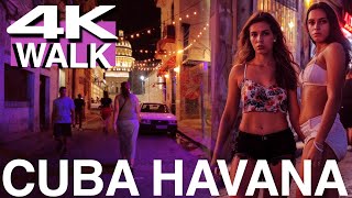 Cuba Havana 4K Walk 🇨🇺 at Night [upl. by Noived901]