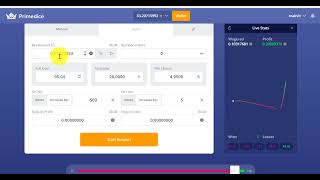 PRIMEDICE две настройки для заработка криптовалюты [upl. by Emerald]