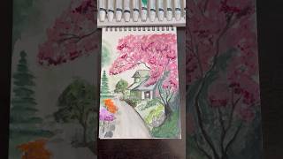 ✨watercolour painting✨ drawing painting watercolor artwork paintingtutorial aesthetic art [upl. by Bloch373]