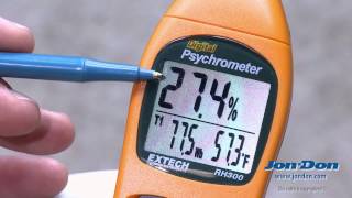 DemoReview of the Extech RH300 Digital Psychrometer  JonDon Video [upl. by Anni]