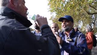 P1 derogate insulte Br Hashim vs Christian preacher speakers Corner Hyde Park [upl. by Perseus]