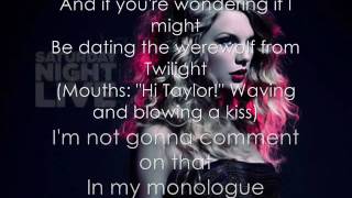 Monologue Song  Taylor Swift Lyrics [upl. by Seluj183]