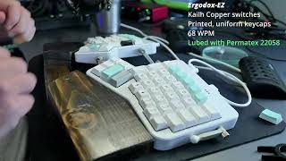 Ergodox EZ Kalih Copper 95 WPM [upl. by Margeaux167]