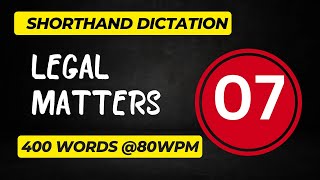 Legal Dictation Exercise07 400 words 80 wpm jkhighcourt jkhighcourtstenographer [upl. by Aihsenek]