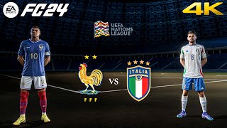 FC 24  France vs Italy  UEFA Nations League 2425 Full Match  4K [upl. by Rebliw]