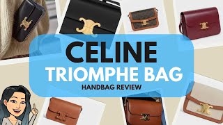 CELINE TRIOMPHE Handbag Review ❤️❤️❤️ Celine triomphe bag review  LUXURY handBAGS [upl. by Siurtemed]