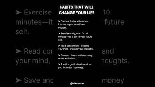 Habits That Will Change Your Life lifetips selfimprovement shorts [upl. by Davin]