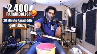 2400 Paradiddles  20 Minute Paradiddle Workout  All Levels [upl. by Oraneg]