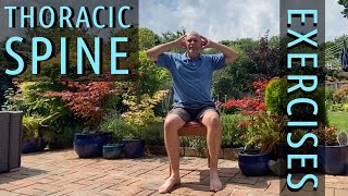 3 of the Best SEATED Thoracic Spine Stretches amp Exercises [upl. by Sitnerp988]