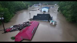 Insane Flooding  Hindman Ky Knott County July 2022  Drone 4k [upl. by Durr]