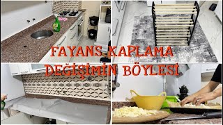 DEĞİŞİM ŞOK ETTİ😳FAYANS KAPLAMA😳YALANCI SU BÖREĞİ👍MODERN VE UCUZ ALIŞVERİŞ🛒EVİM DÜZENE GİRDİ [upl. by Eita]