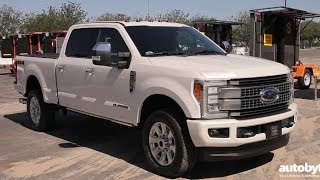 2017 Ford F250 Super Duty Platinum Crew Cab Truck Test Drive Video Review [upl. by Jegger]