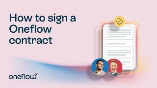 How to sign a Oneflow contract  Oneflow [upl. by Ellehc270]