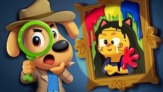 The Stolen Masterpiece  Detective Cartoon  Kids Cartoons  Sheriff Labrador [upl. by Basset]