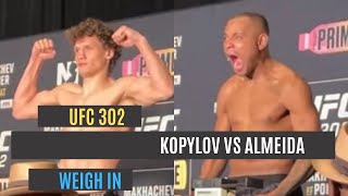 UFC 302  Roman Kopylov vs Cesar Almeida  weigh in [upl. by Vick746]