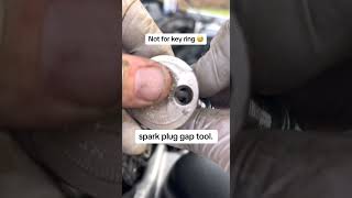 I m gonna teach you how to use a spark plug gap tool e the little hole is not 253K mechanic car [upl. by Varini]