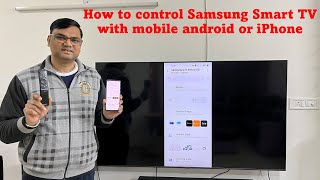 how to control Samsung Smart TV with mobile android or iPhone  How to use Samsung Smartthings app [upl. by Tedda]