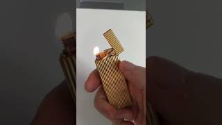 Dunhill Rollagas gold plated with vertical lines texture gas lightet from the 80s [upl. by Cardie]