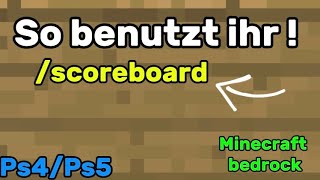 Minecraft Bedrock tutorial scoreboard  Ps4  Deutsch [upl. by Bolger]