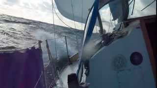 Sailing CampC 30 Moderate weather Atlantic Nov 19th 2014 Halifax Nova Scotia [upl. by Silsby]