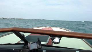 Chris Craft Stinger 260 SL LTD on Lake Michigan into the wind [upl. by Wyatt]