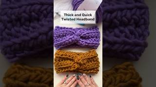 How to crochet a super easy twisted headband in less than 30 minutes crochet crochetrutorial [upl. by Woodson]