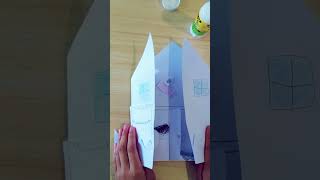 How to Make a Paper Playhouse paperhousemaking origamicraft playhouse kidscrafts [upl. by Anertal]