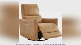 Power Recliner Chair Swivel Glider FSC Certified Upholstered Faux Leather Living Room Nursery Recli [upl. by Michelina961]