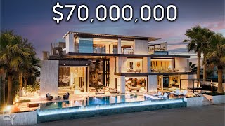 Touring a 70000000 Dubai Billionaire Mansion With an UNDERWATER GARAGE [upl. by Laicram997]