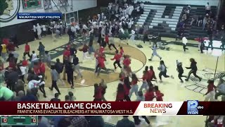 Wauwatosa West evacuated during basketball game because of fight [upl. by Ennaer]