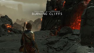 BURNING CLIFFS God of war RAGNAROK Gameplay ON PC [upl. by Yditsahc3]