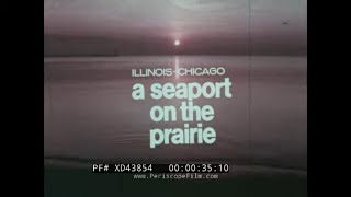 “ CHICAGO A SEAPORT ON THE PRAIRIE ” 1970s CHICAGO ILLINOIS GREAT LAKES SHIPPING FILM XD43854 [upl. by Haym]