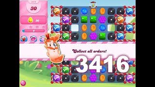 Candy Crush Saga Level 3416 3 stars No boosters [upl. by Kartis]