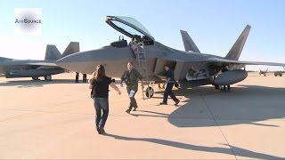 F22 Raptors  27th Fighter Squadron Returns to Langley [upl. by Adah]