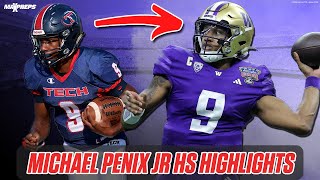 WASHINGTONS MICHAEL PENIX JR HIGH SCHOOL HIGHLIGHTS 🏈 🔥 [upl. by Yelrah]