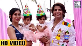 Karanvir Bohras Twin Daughters Grand Birthday Party FULL VIDEO [upl. by Mariann301]