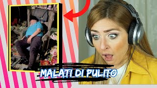 MALATI DI PULITO REACTION 💦 Questuomo vive in una DISCARICA😱 [upl. by Halac685]