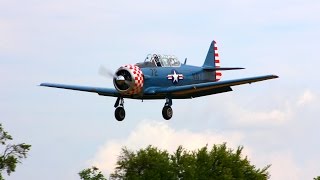 North American SNJ5 Texan  N3972E  Malsch 2015  takeoff aerobatic display landing [upl. by Dnomaid15]