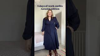 5 days of work outfits  autumn edition ootd autumnfashion plussizefashion [upl. by Wileen994]