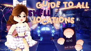 guide to ALL seashell LOCATIONS in the SEASHELL quest royale high 🐚 [upl. by Xena53]