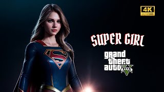 Supergirl’s Epic Tornado Entry amp Solar Flare Shock in GTA 5 [upl. by Buffum]